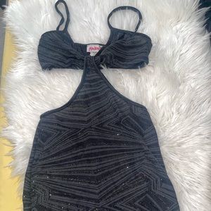 Sparkly black bodycon dress
